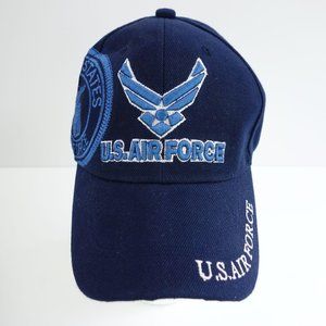 US Air Force Navy Blue Embroidered Baseball Cap Hat Adjustable